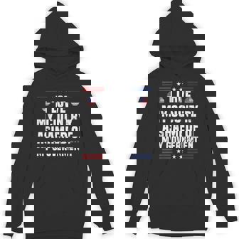 I Love My Country Ashamed Of My Government Usa 愛国的 パーカー - Kawaiitshirt