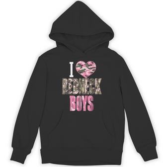 I Love Redneck Boys I Heart Redneck Boys Camo Hoodie | Mazezy