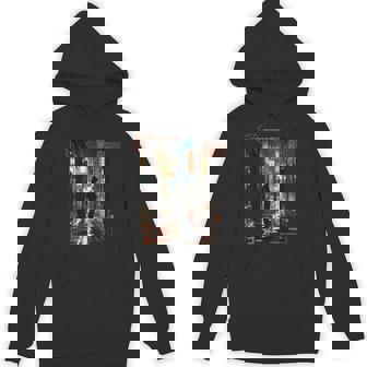 Man Standing In Japanese Cyberpunk Retro Vaporwave Aesthetic Unisex Hoodie | Mazezy