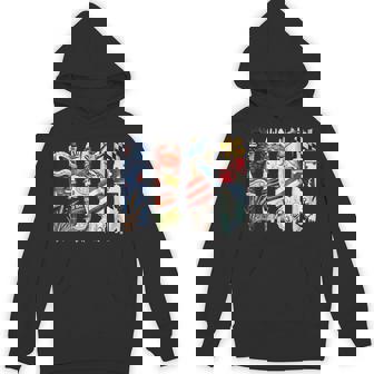 Maryland Brushstroke Crab Sailboat Flag Oysters Anchor Retro Unisex Hoodie | Mazezy