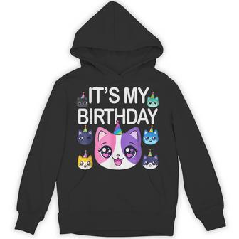 Meemeow Cats Plush Squishy Pink Birthday Hoodie - Thegiftio UK