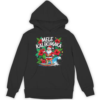 Mele Kalikimaka Tropical Santa Christmas Hoodie | Seseable UK