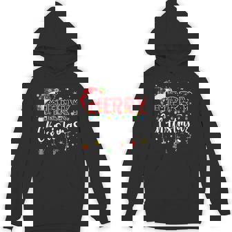 Merry Christmas Buffalo Plaid Red Santa Family Xmas Pajamas Hoodie - Thegiftio