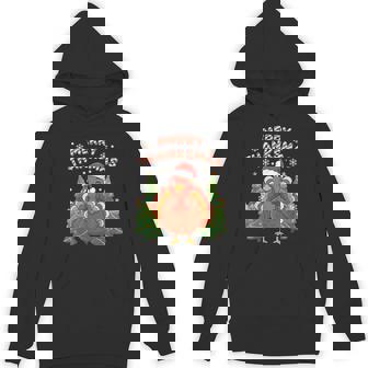 Merry Thanksmas Turkey Santa Thanksgiving Hoodie - Monsterry