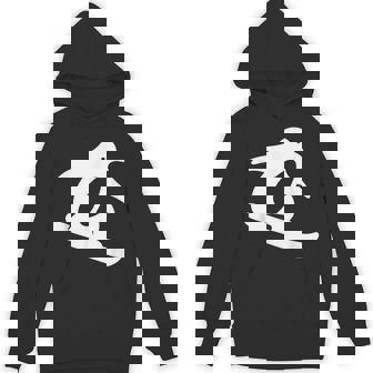 Minimalist Penguin Snowboard Winter Sports Unisex Hoodie | Mazezy