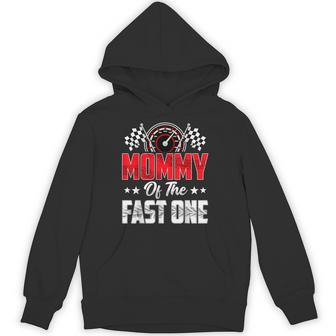 Mommy Of The Fast One Birthday 1St Race Car Family Hoodie - Thegiftio UK