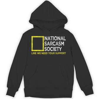 National Sarcasm Society Satirical Vintage Sarcasm Hoodie - Thegiftio UK