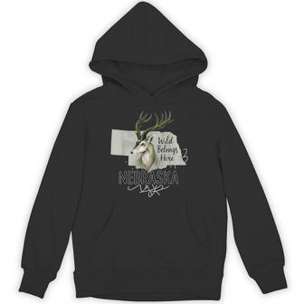 Nebraska Antelope Wild Belongs Here State Tshirt Unisex Hoodie | Mazezy