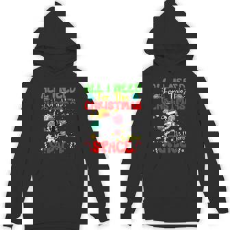 I Need More Space Christmas Astronaut Holding Earth Santa Unisex Hoodie | Mazezy