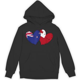 New Zealand Tonga Heart Flag New Zealand Tongan Friendship Unisex Hoodie | Mazezy