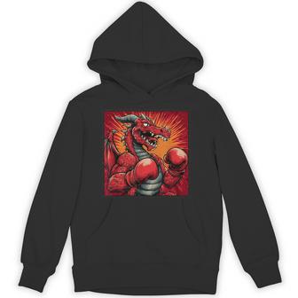 Nice Cartoon Dragon With Boxing Gloves For Sports Fans Hoodie - Monsterry
