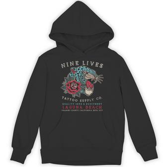 Nine Lives Tattoo Supply Co Old School Panther Laguna Beach Hoodie - Thegiftio