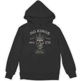 No Kings Since 1776 Vintage Distressed October 18 Protest Hoodie - Thegiftio UK