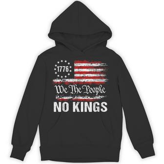 No Kings In America Us Flag Vintage No Kings Hoodie - Monsterry