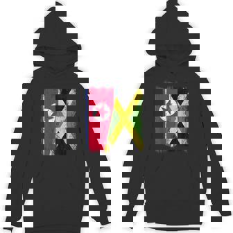 North Korea Jamaica Half Flag Korean Jamaican Heritage Unisex Hoodie | Mazezy