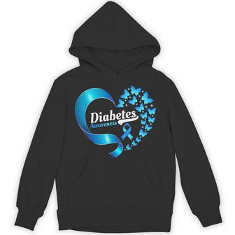 In November We Wear Blue Love Heart Diabetes Awareness Unisex Hoodie | Mazezy
