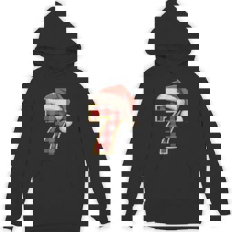 Number 7 Christmas Six Seven 67 Matching Xmas Santa Hat Pjs Hoodie - Thegiftio