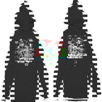 Nurse Colorful Leopard Christmas Santa Sunglasses Job Team Unisex Hoodie | Mazezy
