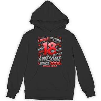 Official Adult 18 Year Old For Boys 18Th Birthday Boy Hoodie | Seseable FR