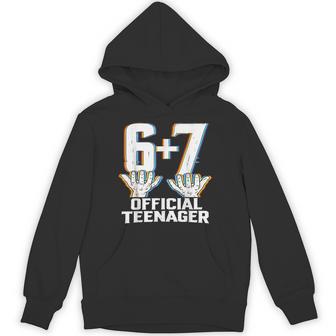 Official Nager I'm 13Th Birthday 6 7 Meme Six Seven Slang Hoodie - Thegiftio UK