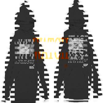 Orange Watch Your Own Pockets Orange Graphic Hoodie | Mazezy