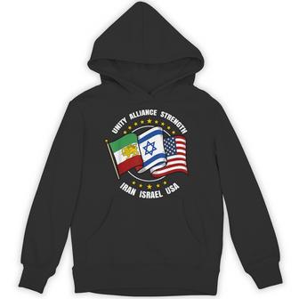 Pahlavi Monarchy Iran Israel Usa Alliance Strength Hoodie | Mazezy