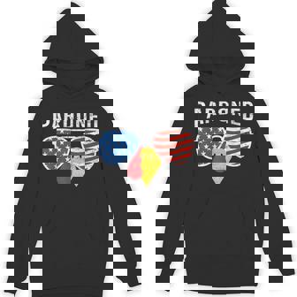 Pardoned Thanksgiving Turkey Sunglasses USA Flag Unisex Hoodie | Mazezy