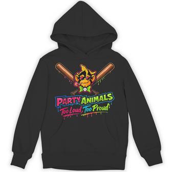 Party Animals Baseball Jersey Hoodie - Thegiftio UK
