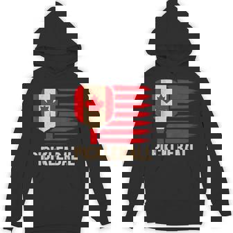 Patriotic Pickleball Canada Distressed Flag Unisex Hoodie | Mazezy