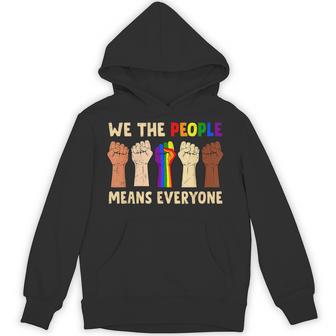 We The People Means Everyone Lgbt Flag Blm Black Melanin Hoodie - Thegiftio UK