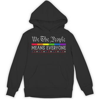 We The People Means Everyone Us Constitution Lgbt Pride Hoodie - Thegiftio UK