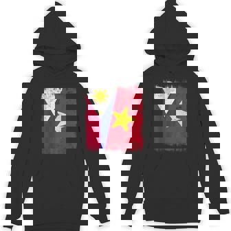 Philippines Vietnam Half Flag Filipino Vietnamese History Unisex Hoodie | Mazezy