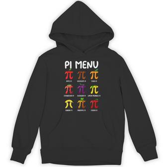 Pi Menu Pi Day Math Teachers 314 Pi Symbol Happy Pi Day Hoodie - Thegiftio UK