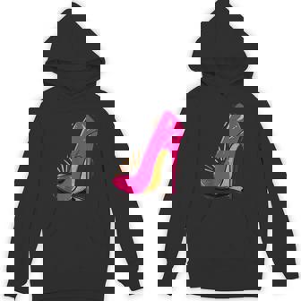 Pink High Heel Pop Art Shoe Lover Tank Top Unisex Hoodie | Mazezy