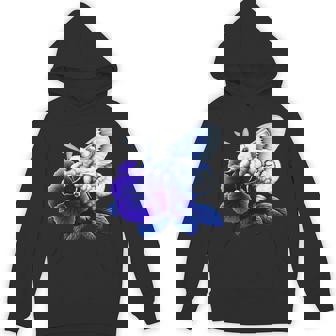 Poodle Moth On African Violet Flower Nature Wildlife Art Unisex Hoodie | Mazezy