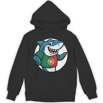 Portugal Flag Shark Portuguese Tank Top Unisex Hoodie | Mazezy