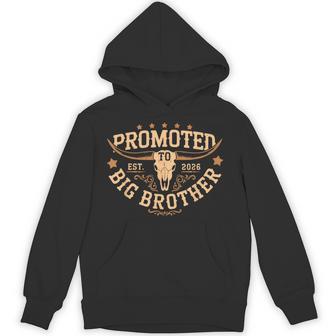 Promoted To Big Bro Est 2026 Cowboy First Time Big Brother Hoodie - Thegiftio UK