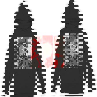 Punk Rebellion Red Mohawk Singer Unisex Hoodie | Mazezy