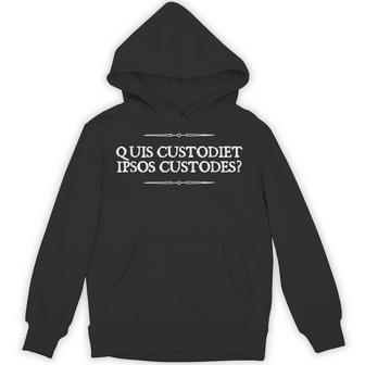 Quis Custodiet イプソス・カストデス・フーウォッチ ウォッチメン ラテン パーカー - Kawaiitshirt