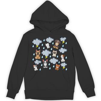 Raining Cats And Dogs Rain English Idiom Pets Puppies Kitten Hoodie - Thegiftio UK