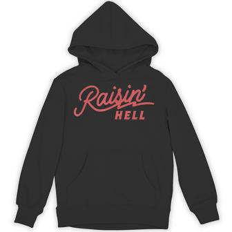 Raisin' Hell Cowboy Country Retro Vintage Hoodie - Thegiftio UK