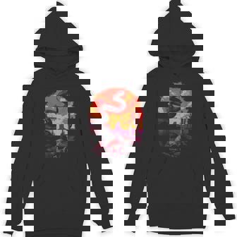 Rattlesnake With Skull Desert Snake Western Gothic Sunset Unisex Hoodie | Mazezy