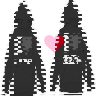 Red Heart I Love Ilya Hoodie | Seseable CA