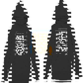 Reel Cool Pop Fishing Humor Father's Day Fun Unisex Hoodie | Mazezy