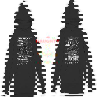 I Regret Nothing On The Naughty List Christmas Black Cat Hoodie | Seseable CA