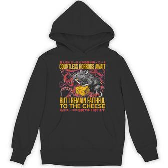 I Remain Faithful To The Cheese Vintage Japanese Rat Lover Hoodie | Mazezy