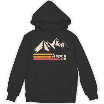 Retro Aspen Co Colorado Mountains Ski Hoodie - Thegiftio UK