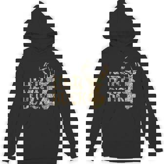 Retro Her Buck Camo Deer Hunting Camouflage Matching Couple Hoodie | Mazezy