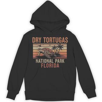 Retro Dry Tortugas National Park Florida Drawing Art Unisex Hoodie | Mazezy