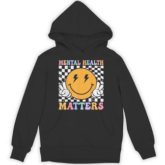 Retro Mental Health Matters Human Brain Illness Awareness Hoodie - Thegiftio UK